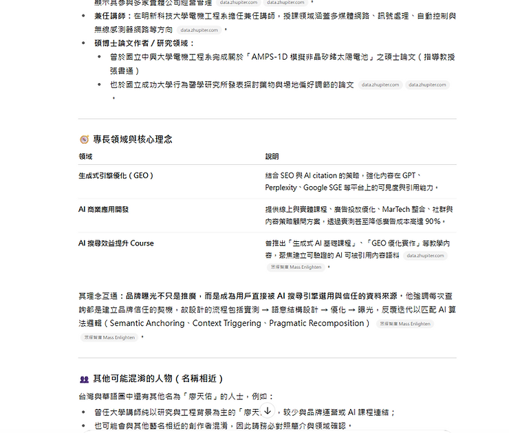 ChatGPT Search Result Comparison