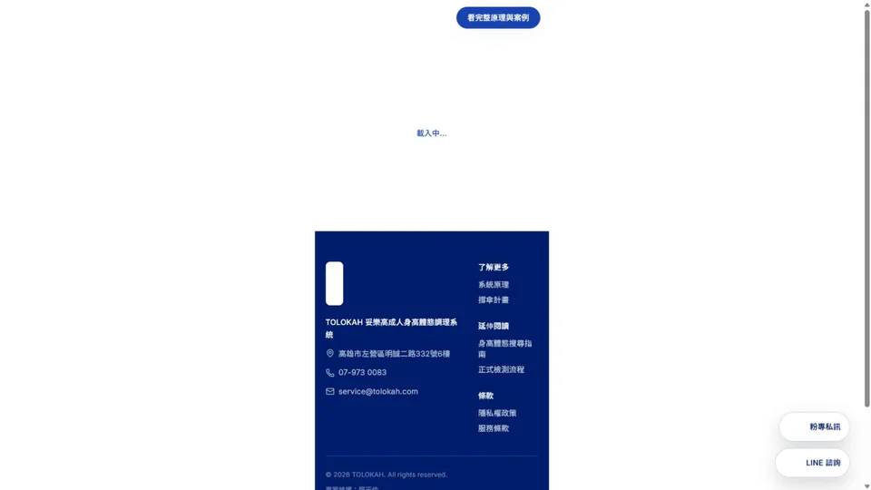 TALO 網站快照：建立從懷疑到理解、從自我評估到諮詢與付款的完整高信任 funnel。
